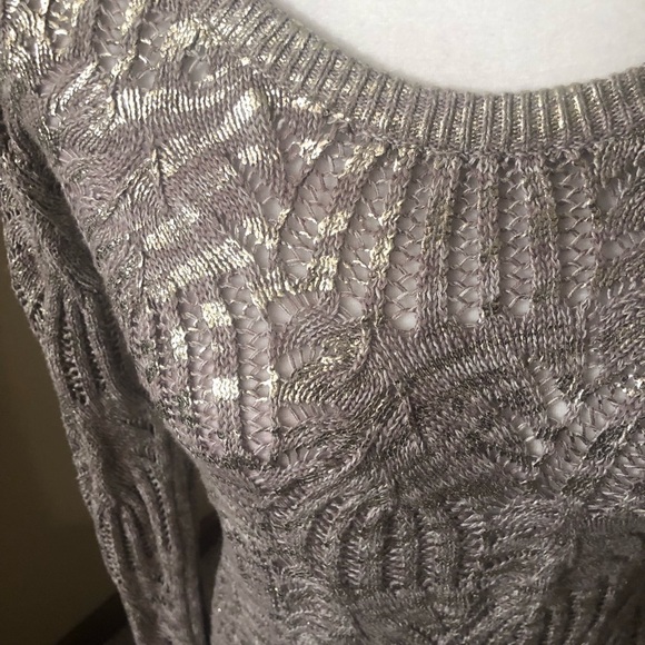 INC Taupe and Metallic Gold Sweater/Dress Sz M NWOT - Picture 2 of 5